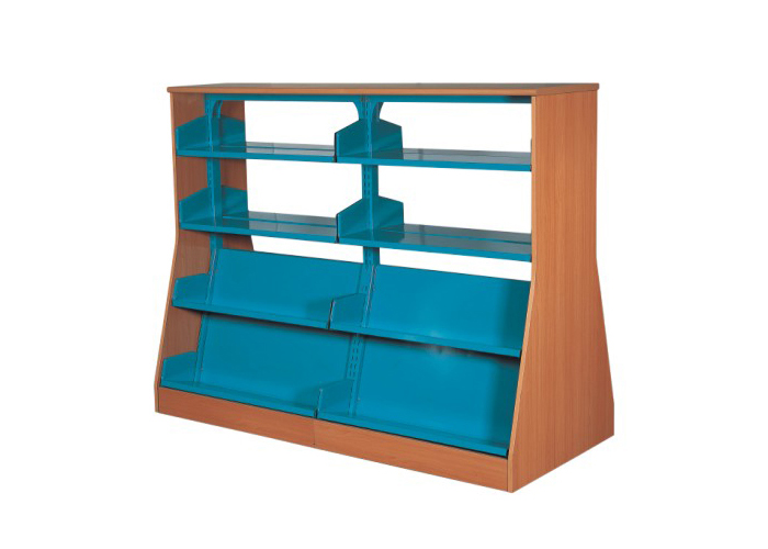 圖書館家具|圖書架|辦公家具|單柱雙面人字型書架