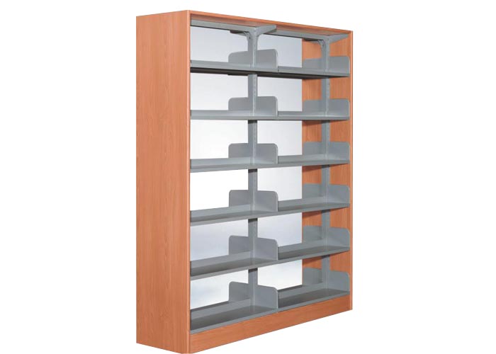 圖書館家具|圖書架|辦公家具|六層單柱雙面書架