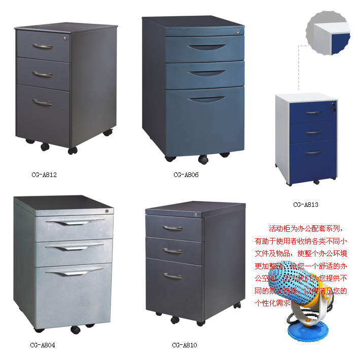 鋼制家具|鋼制活動(dòng)柜|辦公家具|二抽有面臺(tái)底柜|文件柜|活動(dòng)底柜