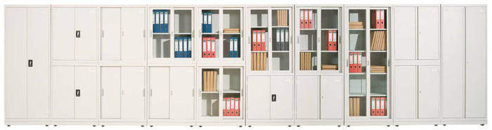 鋼制家具|鋼制文件柜|辦公家具|玻璃掩門二抽柜|文件柜