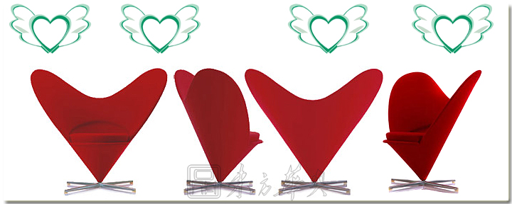 現(xiàn)代經(jīng)典休閑椅|布面休閑椅|辦公家具|潘頓心椅|心型休閑椅