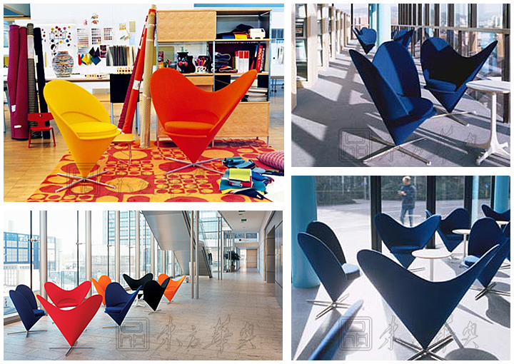 現(xiàn)代經(jīng)典休閑椅|布面休閑椅|辦公家具|潘頓心椅|心型休閑椅