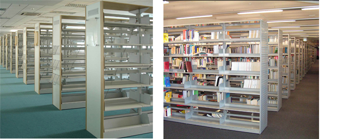 圖書館家具|圖書架|辦公家具|六層單柱雙面書架